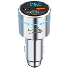 автомобільний FM-трансміттер Aspiring Wave 5 PD 20W LED/Bluetooth/MicroSD/DSP/QC3.0 Metal case