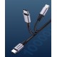 Кабель USB 2.0 Type-C M-M, 2 м, (18W) Чорний, Round Cable Nickel Plating Aluminum Shell US261 UGREEN