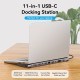 Док-станція USB3.1 Type-C --> HDMI/VGA/USB3.0x3/RJ45/SD/TF/TRRS 3.5mm/PD 100W Vention 11in1