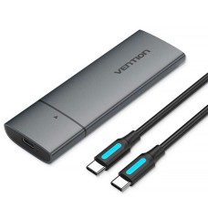 Зовнішня кишеня для SSD M.2 (NVME) M-key USB Type-C 3.2 сіра Vention