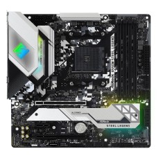 ASRock B550M STEEL LEGEND (AM4/B550, 4*DDR4, 2xPCIex16, HDMI/DP, 6xSATAІІІ, 3xM.2,GLan,7.1ch, mATX)