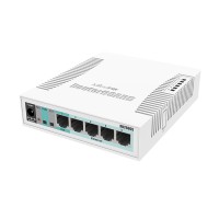 Комутатор Mikrotik RB260GS, 5-port Gigabit smart switch with SFP cage, SwOS, plastic case, PSU