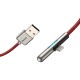 Кабель USB 3.1 AM-Lightning M, 2 м, 1.5A, 90° з кольоровою індикацією Червоний, CAL7C Baseus