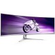 Монітор TFT 49" Philips 49M2C8900, OLED, DQHD, 240Hz, 0.03ms, 2хHDMI, DP, USB-C, USB-hub, HAS, колонки, білий