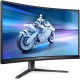 TFT 27" Philips 27M2C5500W, QHD, VA, вигнутий, 240Hz, 0,5ms, 2x HDMI, 2x DP, USB-hub, HAS, сірий