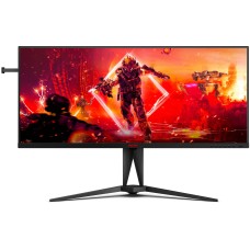 TFT 40" AOC AGON AG405UXC, WQHD, IPS, 144Гц, 1ms, 2xHDMI, DP, USB-C, USB-hub, HAS, чорний з червоним