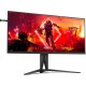 TFT 40" AOC AGON AG405UXC, WQHD, IPS, 144Гц, 1ms, 2xHDMI, DP, USB-C, USB-hub, HAS, чорний з червоним