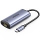 Перехідник USB 3.1 Type-C --> Ethernet RJ45 1000Mb CM275 cірий Ugreen