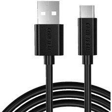 Кабель USB 2.0 AM-Type-C M, 1 м, 3.0A, (18W) PVC чорний Choetech