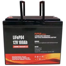 Акумулятор Fuyue LiFePO4 12V/100AH (1280W*h) (літій-залізо-фосфатний акумулятор для ДБЖ (UPS), Bluetooth APP, Smart BMS)