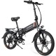 Электровелосипед SAMEBIKE 20LVXD30-II (350 Вт; 10 А/час; 48 В), колеса 20", с ручкой газа, черный