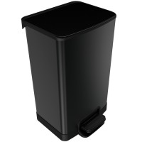 Відро для сміття Hengze Pedal Trash Can-40, з педаллю, 40 л, чорний, товари для дому