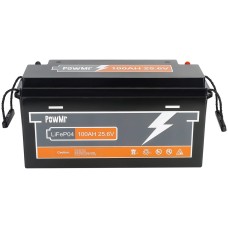 Акумулятор PowMr POW-100AH-25.6V, 25.6V/100Ah, 2560W*h (LiFePO4, для будинку, котла, сонячних батарей)