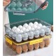 Контейнер для яиц Idea Egg Holder на 18 яиц, 32,5х17,5х8 см (с таймером свежести и двойным дном для слива), серый, товары для дома