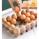 Контейнер для яиц Idea Egg Holder на 18 яиц, 32,5х17,5х8 см (с таймером свежести и двойным дном для слива), серый, товары для дома