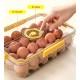 Контейнер для яиц Idea Egg Holder на 18 яиц, 32,5х17,5х8 см (с таймером свежести и двойным дном для слива), серый, товары для дома