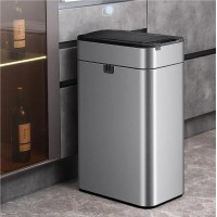 Сенсорное мусорное ведро 40 л Yiwei Sensor Trash Bin-40, двойное открывание, нержавеющая сталь, белый, товары для дома