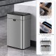 Сенсорное мусорное ведро 40 л Yiwei Sensor Trash Bin-40, двойное открывание, нержавеющая сталь, белый, товары для дома