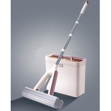 Швабра з віджимом та відро для підлоги Topoto M5-4 Sponge Mop, моп 30*136 см, губчасті насадки, відро 31*13*35 см, товари для дому