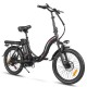 Электровелосипед Samebike CY20 (350 Вт, 12 А*ч, 36 В), колеса 20", с ручкой газа, черный