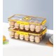 Контейнер для яиц Idea Egg Holder на 18 яиц, 32,5х17,5х8 см (с таймером свежести и двойным дном для слива), желтый, товары для дома