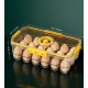 Контейнер для яиц Idea Egg Holder на 18 яиц, 32,5х17,5х8 см (с таймером свежести и двойным дном для слива), желтый, товары для дома