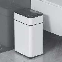 Сенсорное мусорное ведро 50 л Yiwei Sensor Trash Bin-50, двойное открывание, нержавеющая сталь, белый, товары для дома