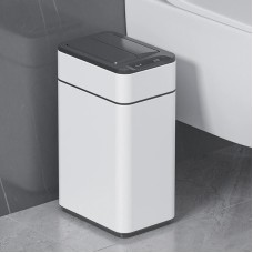 Сенсорне відро для сміття 50 л Yiwei Sensor Trash Bin-50, подвійне відкривання, нержавіюча сталь, білий, товари для дому