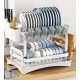 Сушарка для посуду Joybos WT818 Drying Rack, сушка двоярусна, з нержавіючої сталі, 42*32,5*30 см, біла, товари для дому