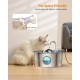 Автоматична поїлка Petwant PWS-136B Stainless Steel Automatic Pet Water Fountain, 3,2 л, тихий автоматичний фонтанчик, з віконцем рівня води, багаторівнева фільтрація, для тварин