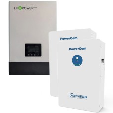 Комплект резервного живлення LUXPOWER SNA5000 WPV, 48 В, 5000 Вт, 110 А, 2 МРРТ + 2х Акумулятора HinaESS by Luxpower POWERGEM 51,2V/100AH, 5120W*h, 100A, LiFePO4