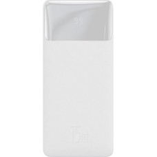 Повербанк Baseus Bipow Digital Display 15W, 30000 mAh, white (портативна батарея, powerbank)