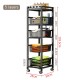 Органайзер металлический для дома DoneWell DW90124-5 Metal Shelf, полка с выдвижными ящиками, 4 ящика, 5 ярусов, 103,5*35*25 см, черный, товары для дома