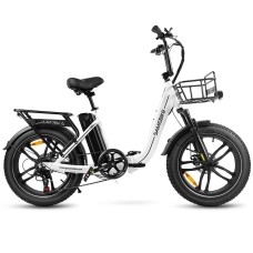 Электровелосипед Samebike C05 Pro (500 Вт, 15 А*ч, 36 В), колеса 20", с ручкой газа, белый