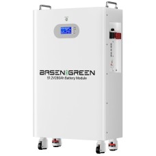 Аккумулятор Basen Green LiFePO4 51,2V/280AH (14336W*h), Smart BMS, Bluetooth APP (литий-железо-фосфатный аккумулятор для ИБП (UPS))