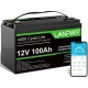 Акумулятор LanPWR LiFePO4 12V/100AH, 100A (1280W*h), Smart BMS, Bluetooth APP (літій-залізо-фосфатний акумулятор для ДБЖ (UPS))