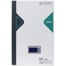 Акумулятор Dipower LiFePO4, Wall Mounted 51,2V/100AH, 5120W*h (літій-залізо-фосфатний акумулятор для ДБЖ (UPS))