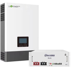 Комплект резервного живлення LUXPOWER SNA6000 WPV, 48 В, 6000 Вт, 100 А + Акумулятор HinaESS HI-5 51,2V/100AH, 5120W*h, 100A, LiFePO4