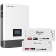 Комплект резервного живлення LUXPOWER SNA6000 WPV, 48 В, 6000 Вт, 100 А + 2x Акумулятора HinaESS HI-5 51,2V/100AH, 10240W*h, 100A, LiFePO4