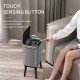 Сенсорное мусорное ведро 16 л Yiwei Sensor Trash Bin with Legs-16 с деревянными ножками, фиксация пакета, нержавеющая сталь, серебряный, товары для дома