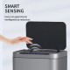 Сенсорное мусорное ведро 25 л Yiwei Sensor Trash Bin with Legs-25 с деревянными ножками, фиксация пакета, нержавеющая сталь, серебряный, товары для дома