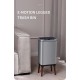 Сенсорное мусорное ведро 25 л Yiwei Sensor Trash Bin with Legs-25 с деревянными ножками, фиксация пакета, нержавеющая сталь, серебряный, товары для дома