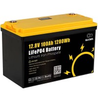 Аккумулятор GoKwt LiFePO4 12V/100AH ​​(1280W*h), с дисплеем (литий-железо-фосфатный аккумулятор для ИБП (UPS))