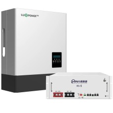 Комплект резервного живлення LUXPOWER LXP6K, 48 В, 6000 Вт, 80 А + Акумулятор HinaESS HI-5 51,2V/100AH, 5120W*h, 100A, LiFePO4