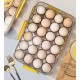 Контейнер для яиц Idea Egg Holder на 24 яйца, 32,5х22,5х9 см (с таймером свежести и двойным дном для слива), желтый, товары для дома