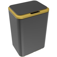 Сенсорное мусорное ведро 20 л Hengze Sensor Trash Can-20, интеллектуальное открывание, черный/золотой, товары для дома