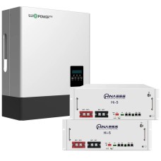 Комплект резервного живлення LUXPOWER LXP6K, 48 В, 6000 Вт, 80 А + 2x Акумулятора HinaESS HI-5 51,2V/100AH, 10240W*h, 100A, LiFePO4