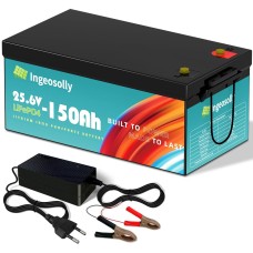 Акумулятор Ingeosolly LiFePO4 25.6V/150AH (3840W*h) (літій-залізо-фосфатний акумулятор для ДБЖ (UPS))