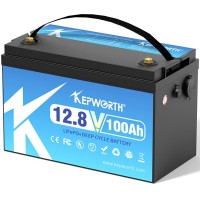 Акумулятор Kepworth LiFePO4 12V/100AH (1280W*h) (46,5х25,5х31 см, для будинку, котла, сонячних батарей)