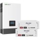 Комплект резервного живлення LUXPOWER SNA5000 WPV, 48 В, 5000 Вт, 110 А, 2 МРРТ + 2x Акумулятора HinaESS HI-5 51,2V/100AH, 10240W*h, 100A, LiFePO4